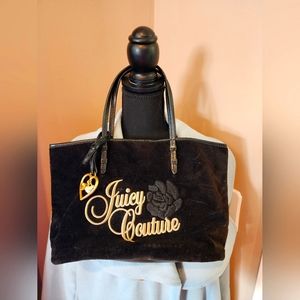 Juicy Couture black velvet purse